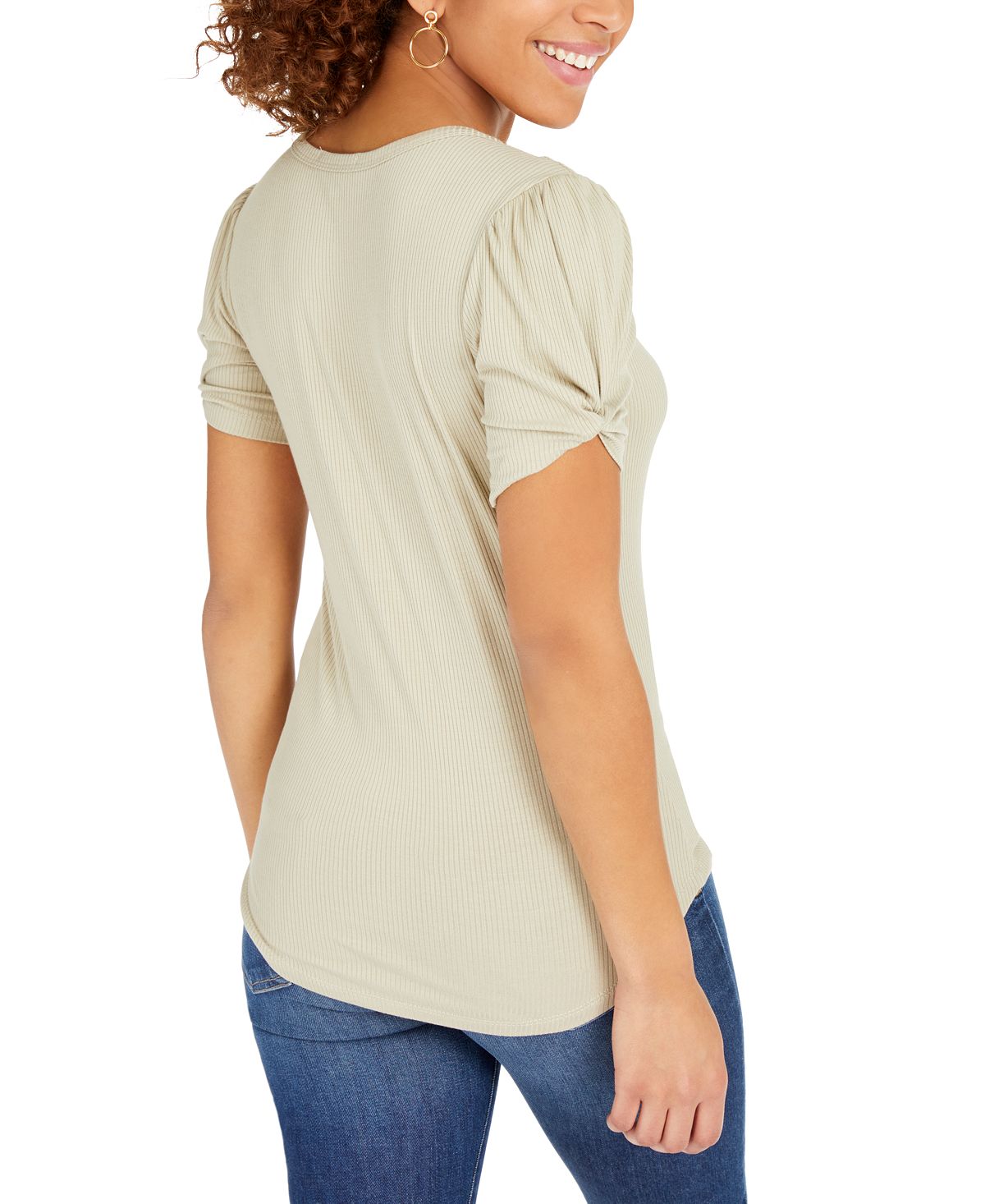 Blusa Crave Fame Junior com manga bufante, verde, tamanho M