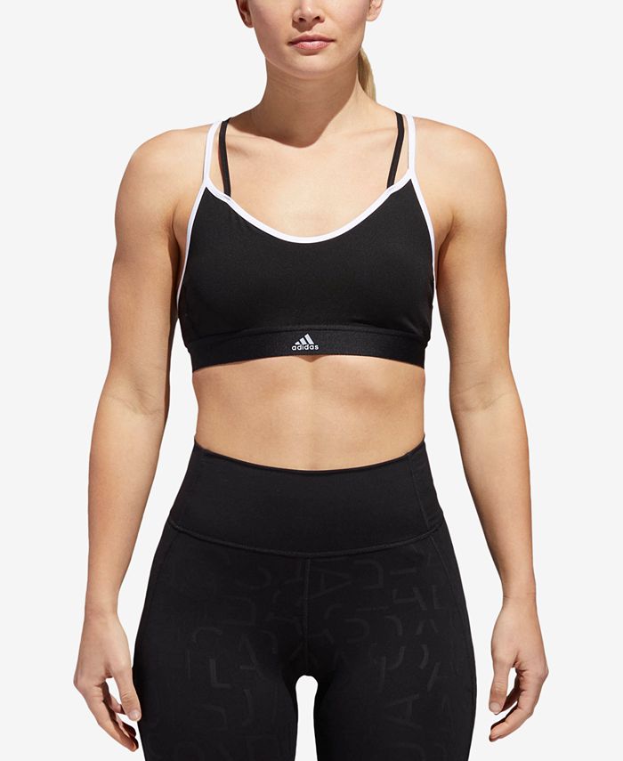 Sutiã Adidas Mystery All Me Strappy Feminino Preto-Azul Tamanho P