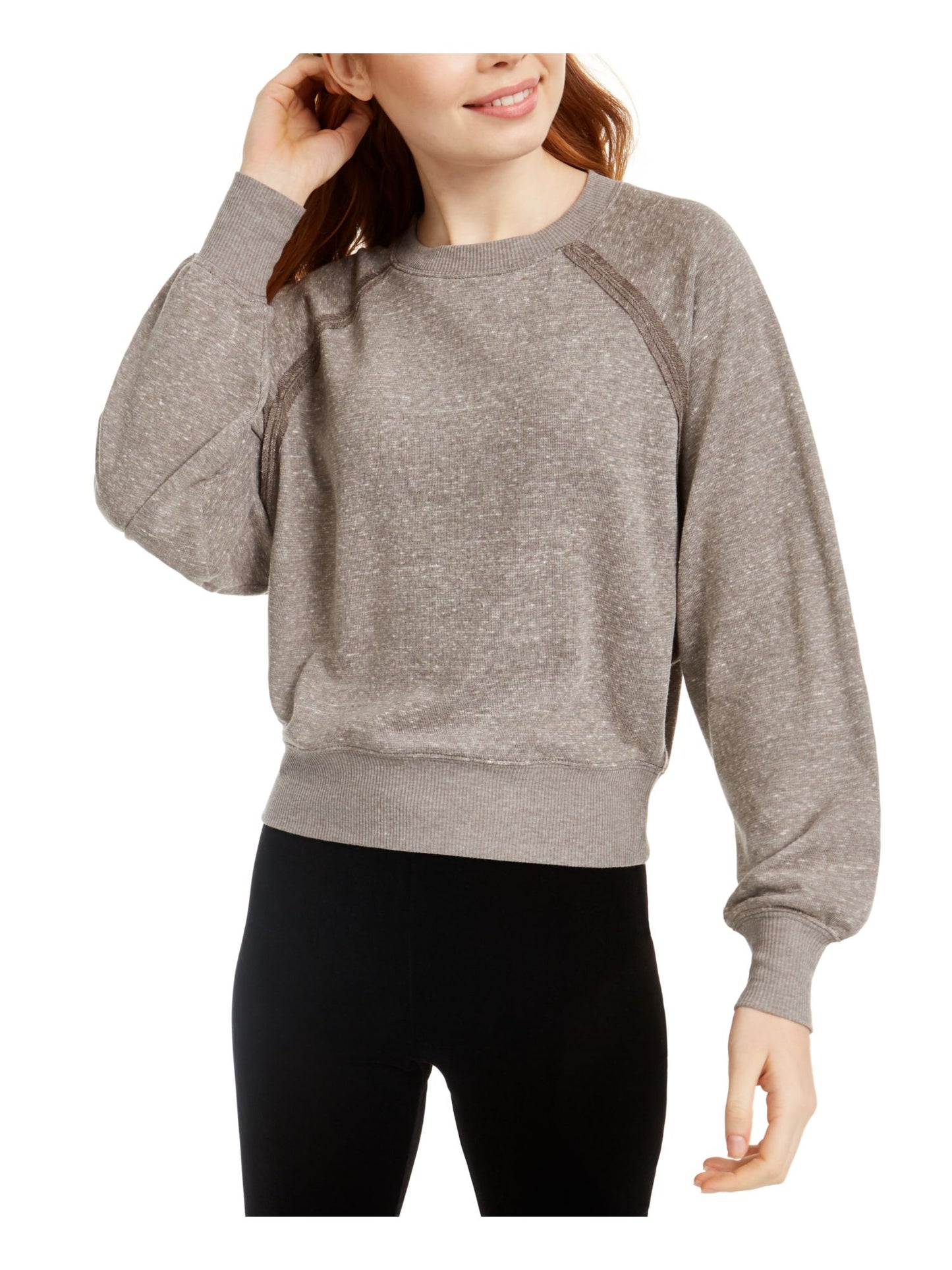 Moletom Crave Fame Junior com mangas Dolman Cinza Tamanho Grande