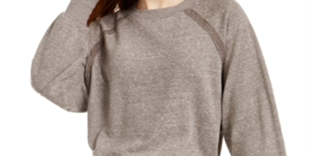 Moletom Crave Fame Junior com mangas Dolman Cinza Tamanho Grande