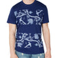 Camiseta masculina American Rag com estampa de gola redonda e estampa gráfica, tamanho grande, azul