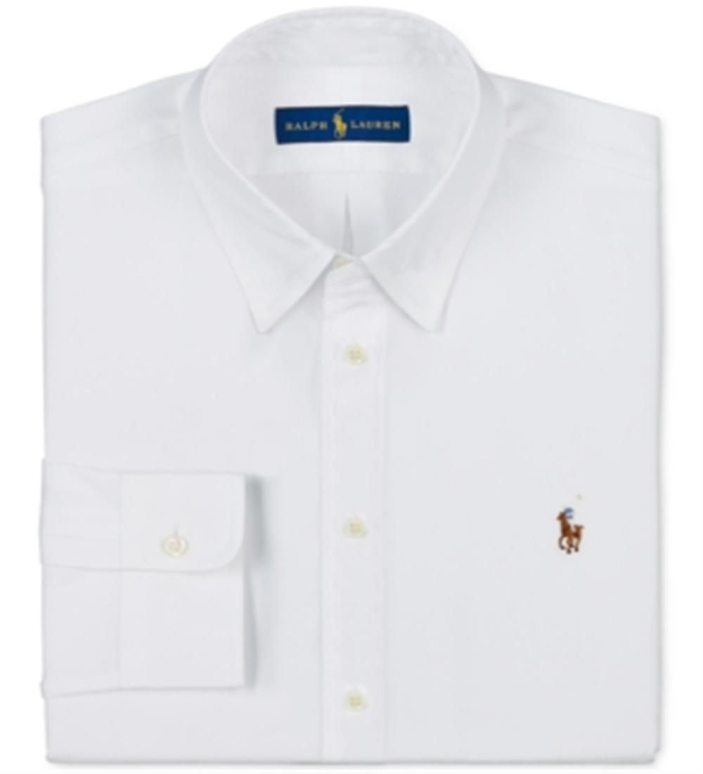 Camisa social Polo Ralph Lauren Haberdashery Colla masculina, branca, tamanho 17, 32-33