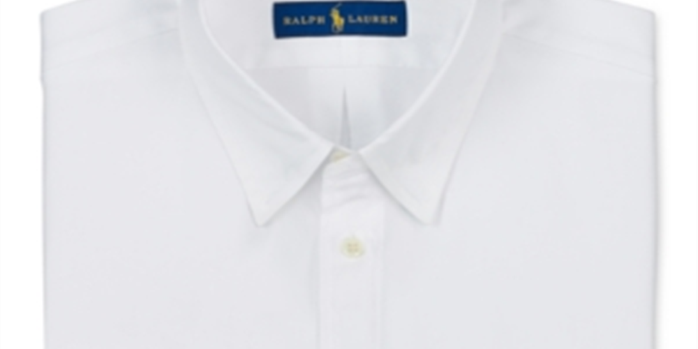 Camisa social Polo Ralph Lauren Haberdashery Colla masculina, branca, tamanho 17, 32-33