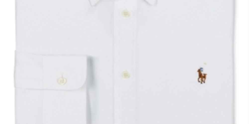 Camisa social Polo Ralph Lauren Haberdashery Colla masculina, branca, tamanho 17, 32-33