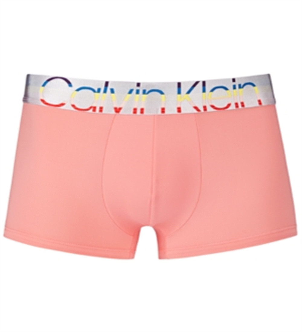 Calvin Klein Calções de banho com logótipo Pride para homem, laranja, tamanho pequeno