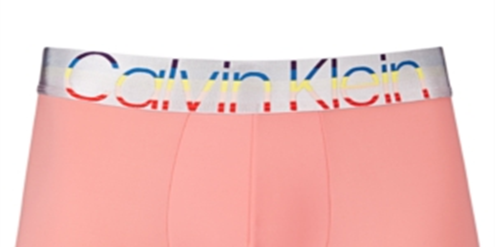 Calvin Klein Calções de banho com logótipo Pride para homem, laranja, tamanho pequeno