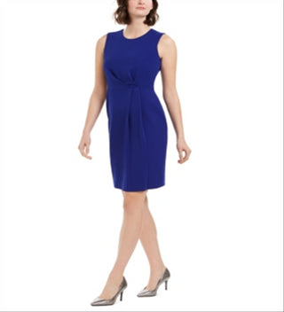 Vestido plissado feminino Calvin Klein azul tamanho 2
