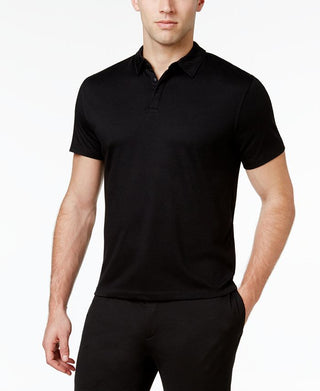 Camisa polo masculina Alfani de manga curta com gola cinza, tamanho XL