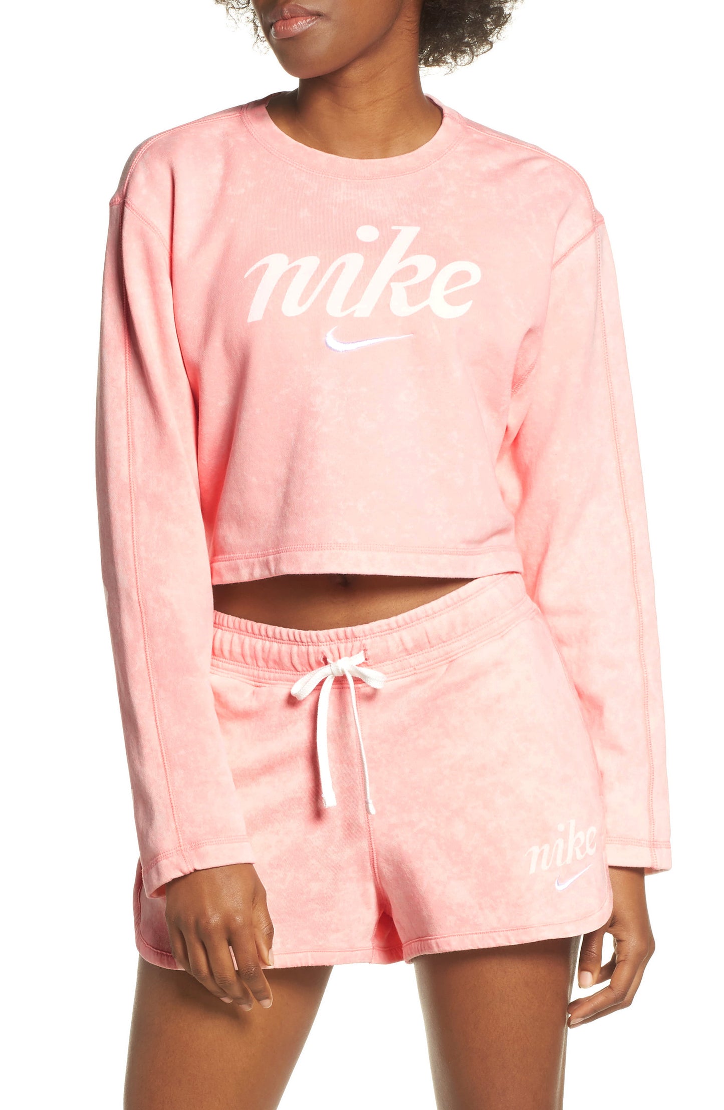 Top curto Nike Fitness Running Feminino Rosa Tamanho G