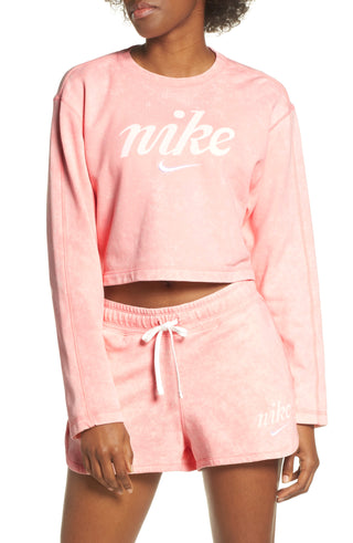 Top curto Nike Fitness Running Feminino Rosa Tamanho G
