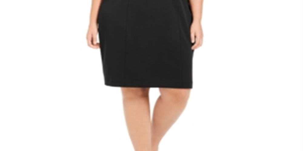 Vestido justo plus size feminino Alfani, preto, tamanho 26W