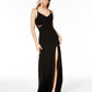 Vestido feminino Bee Darlin Illusion Waist A Line, preto, tamanho 1/2