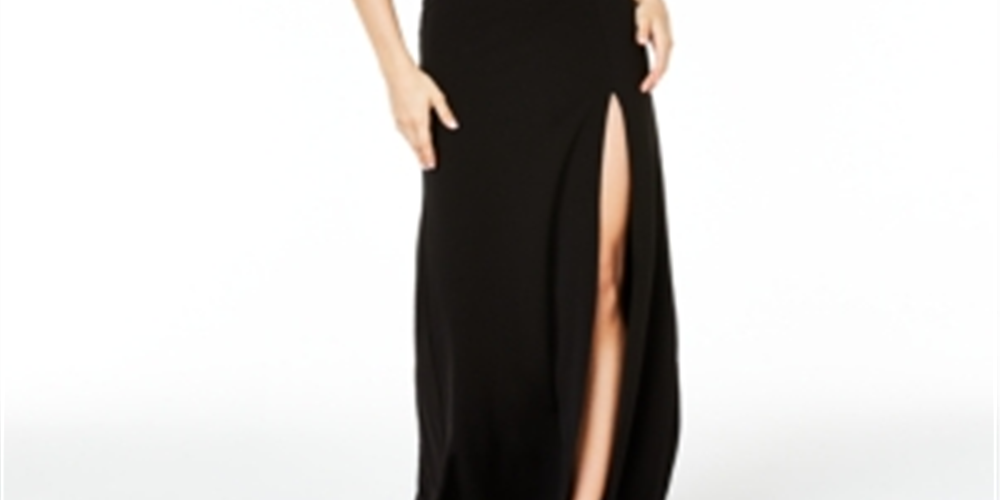 Vestido feminino Bee Darlin Illusion Waist A Line, preto, tamanho 1/2