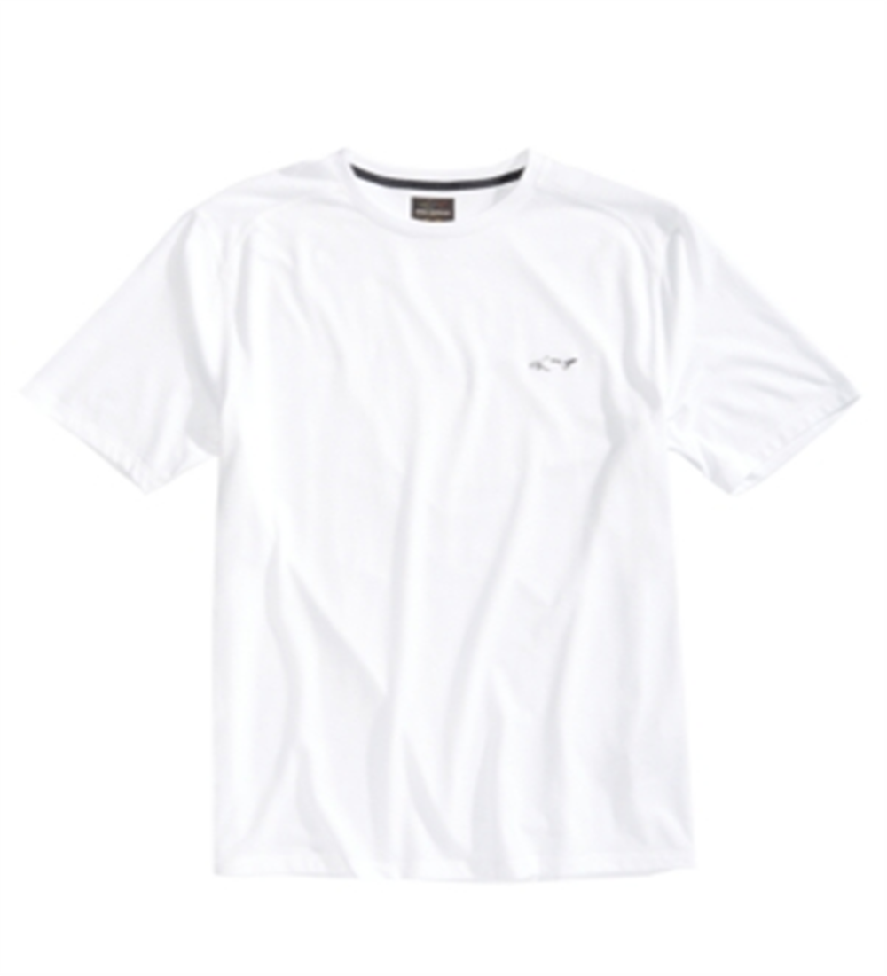 Camiseta masculina Attack Life by Greg Norman com gola redonda e logotipo, tamanho médio, branca