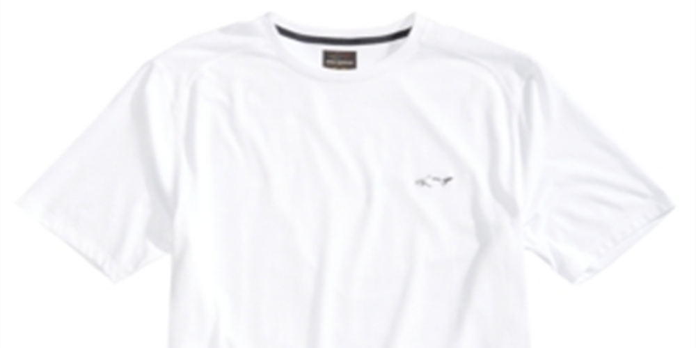 Camiseta masculina Attack Life by Greg Norman com gola redonda e logotipo, tamanho médio, branca