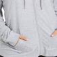 Calvin Klein Performance Plus Moletom com capuz feminino com zíper cinza tamanho 1X