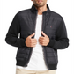 Tommy Hilfiger David Regular Fit Mix Media Moletom com zíper completo masculino, preto, tamanho XXL