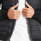 Tommy Hilfiger David Regular Fit Mix Media Moletom com zíper completo masculino, preto, tamanho XXL