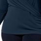 Charter Club Feminino Plus Faux Wrap Hardware Top Azul Tamanho 0X