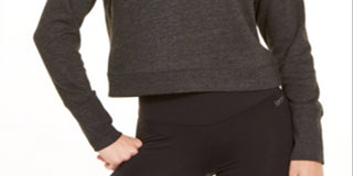 Calvin Klein Moletom com capuz feminino com logotipo cinza, tamanho grande