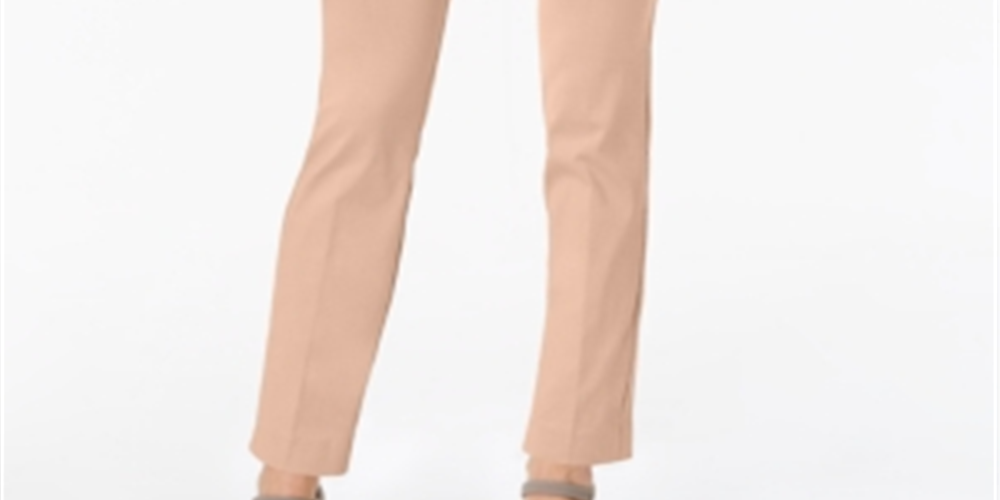 Calça skinny Alfani feminina com controle de barriga, rosa, tamanho 6, pequena