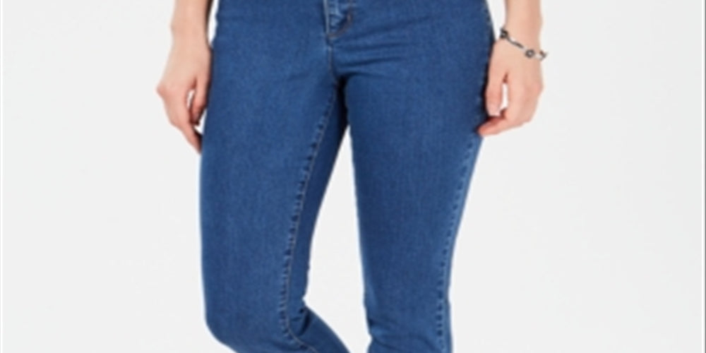 Calça jeans feminina Charter Club Tummy Control Bristol Capri, azul, tamanho 10