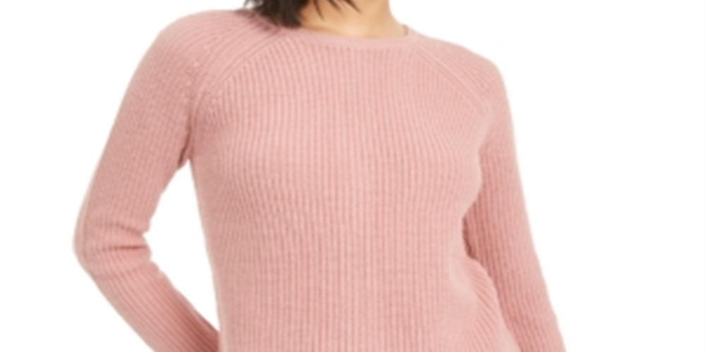 Moletom feminino Bar III com zíper nas costas e nervuras, tamanho P, lilás