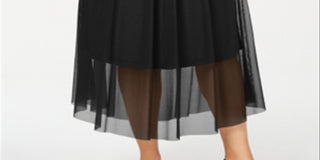 Saia Alfani Plus Mesh MIDI Feminina Preta Tamanho 0X