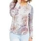 Blusa de malha estampada feminina Style &amp; Co, cinza, tamanho pequeno