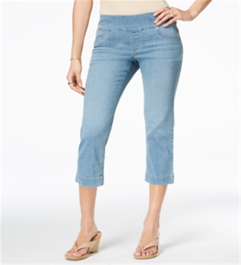 Calça jeans capri feminina Style &amp; Co Ella Pull on azul tamanho pequeno P