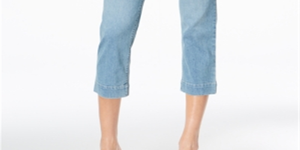 Calça jeans capri feminina Style &amp; Co Ella Pull on azul tamanho pequeno P