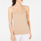 Blusa feminina INC International Concepts com alças finas e decote redondo, marrom, tamanho pequeno