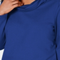 Karen Scott Top esportivo feminino com decote careca, azul, tamanho extragrande