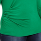 Blusa feminina de manga comprida com gola alta e gola alta da INC International Concepts, verde, tamanho 0X
