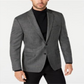 Ralph Lauren Blazer Masculino Xadrez de Lã e Mistura de Dois Botões Preto Tamanho 40