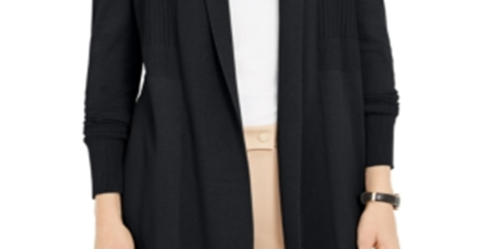 Cardigan Alfani Feminino Cintura Ribbed Preto Tamanho Pequeno P