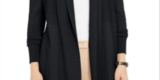 Cardigan Alfani Feminino Cintura Ribbed Preto Tamanho Pequeno P