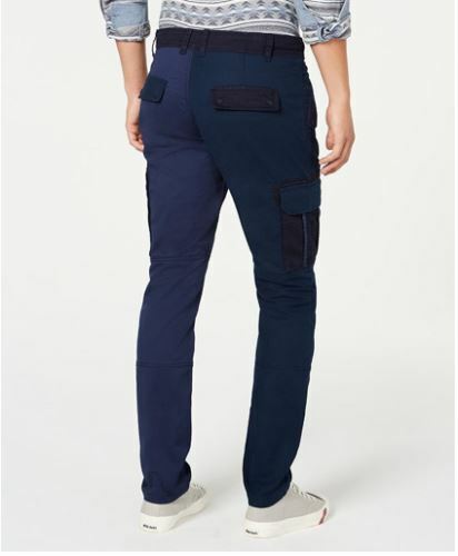 Calça cargo masculina American Rag Blocked, azul, tamanho 36x30