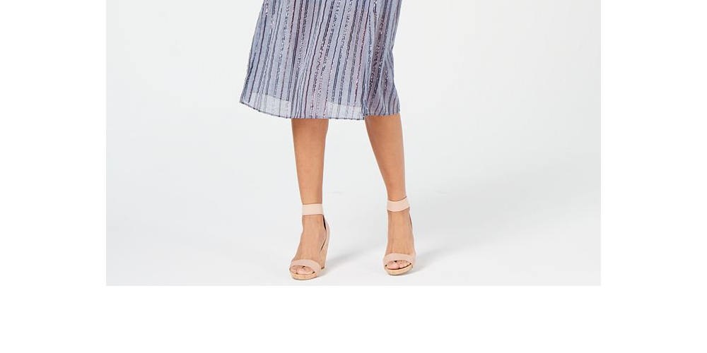 Vestido feminino plus size com saia franzida e fenda, azul, tamanho 12 P, da INC International Concepts