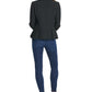 Jaqueta peplum sem gola feminina DKNY preta tamanho 8