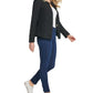 Jaqueta peplum sem gola feminina DKNY preta tamanho 8