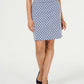 Saia estampada feminina Charter Club azul tamanho 16 petite