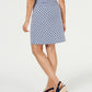 Saia estampada feminina Charter Club azul tamanho 16 petite