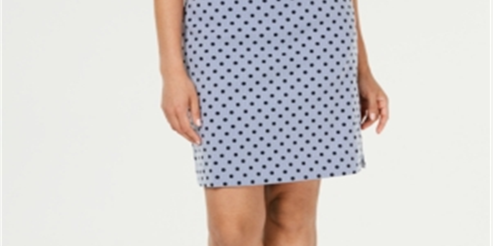 Saia estampada feminina Charter Club azul tamanho 16 petite