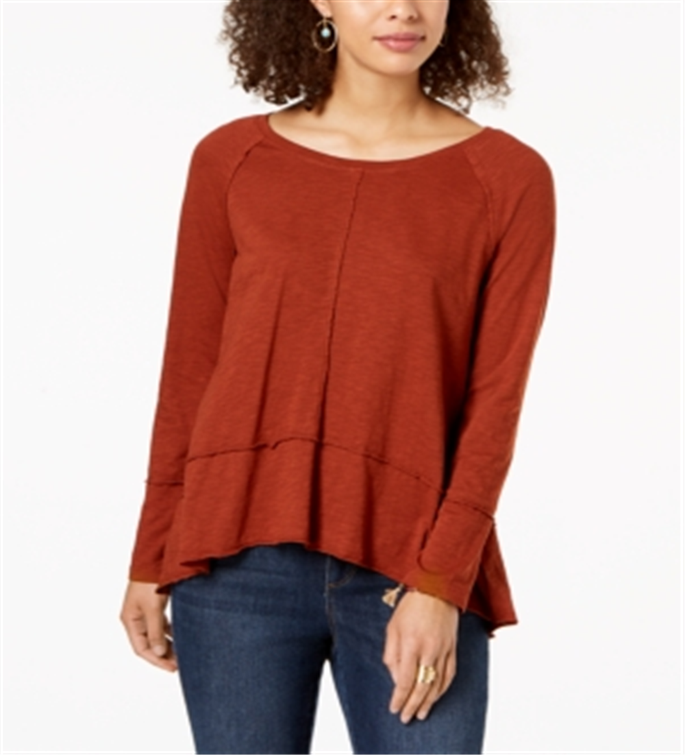 Estilo &amp; Co Feminino Algodão Cano Alto Cano Baixo Marrom Tamanho P