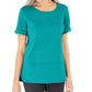 Blusa feminina Karen Scott de algodão com pesponto rosa, tamanho 2XL