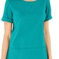 Blusa feminina Karen Scott de algodão com pesponto rosa, tamanho 2XL