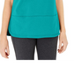 Blusa feminina Karen Scott de algodão com pesponto rosa, tamanho 2XL