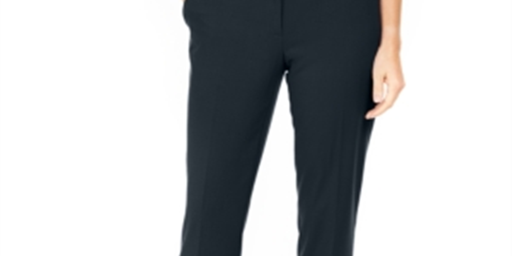 Calça social feminina Calvin Klein reta azul marinho tamanho 0
