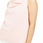 Blusa feminina Anne Klein sem mangas com gola rosa, tamanho médio